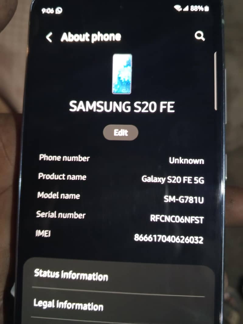 Samsung Mobile S20 FE 6