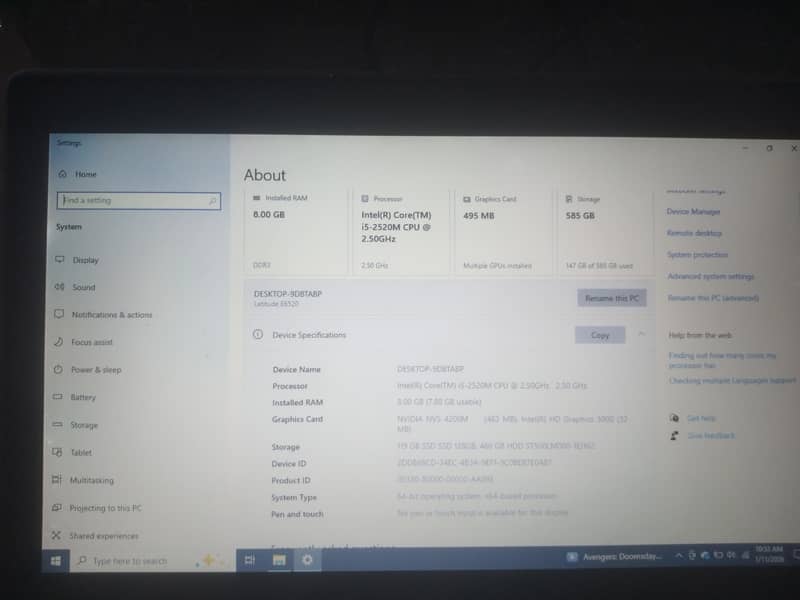 Dell e6440 i5 2gen 8