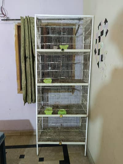 4 portion cage for parrot best wire with 2 side box option