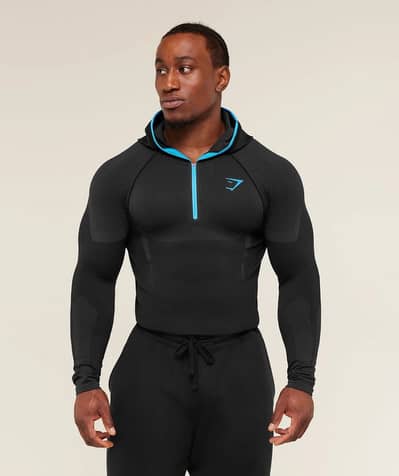 GYMSHARK ONYX 5.0 SEAMLESS HOODIE (SMALL SIZE )