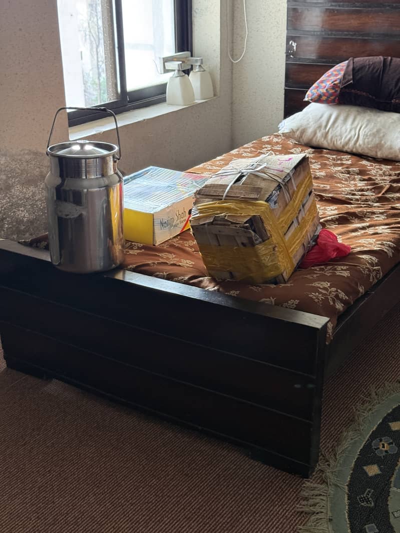 Wooden single bed 1