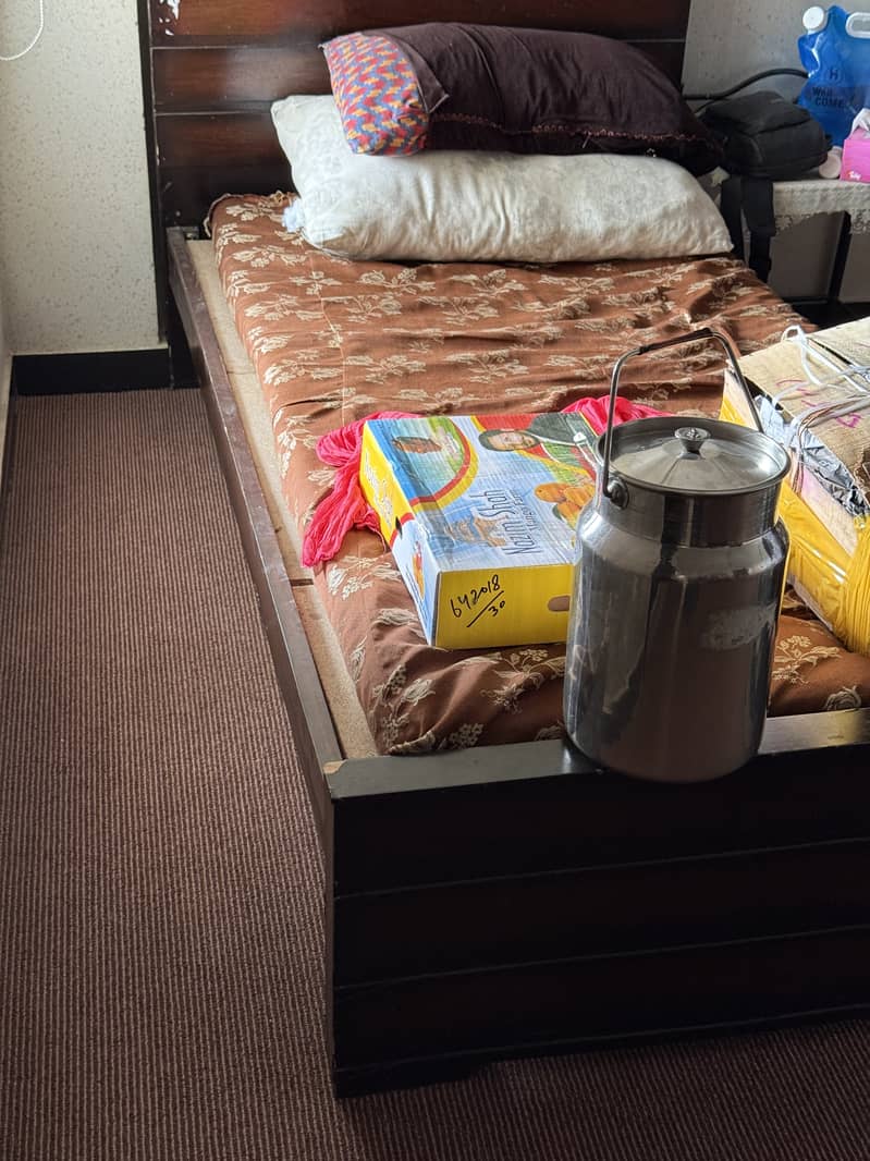 Wooden single bed 2