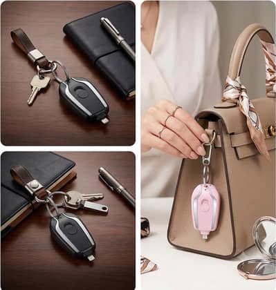 Mini Keychain Power Bank - Emergency Portable Charger (iPhone & Type-C