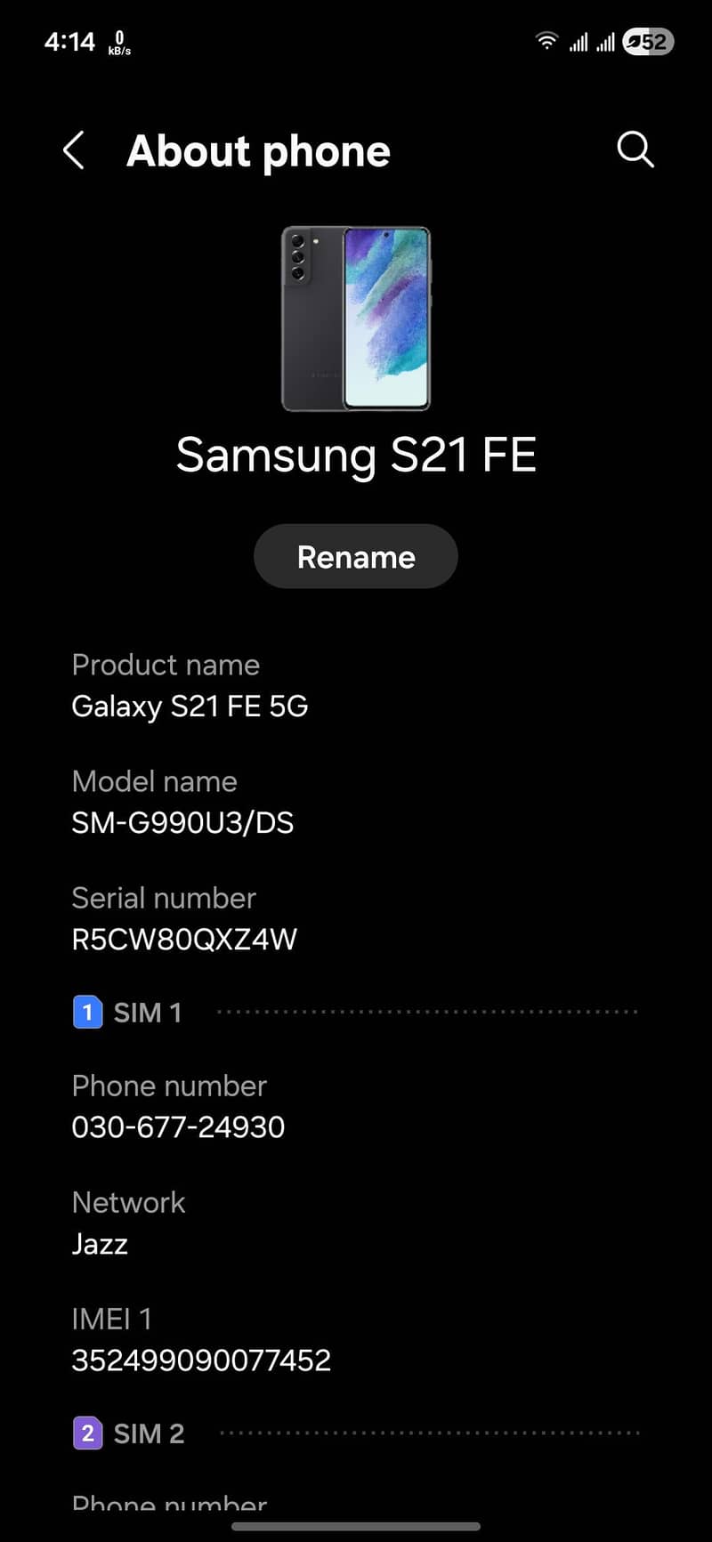 Samsung Mobile S21 fe 7