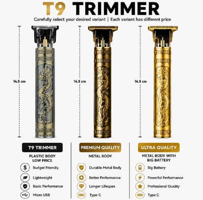 T9 Rechargeable Hair & Beard Trimmer