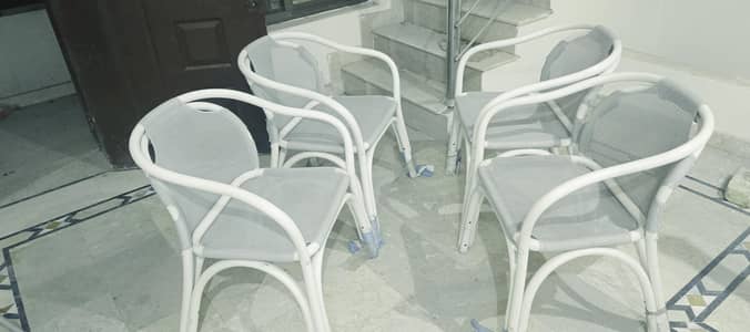 4 Used Outdoor / Cafe Mesh Chairs for Sale – Excellent Condition