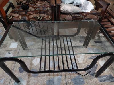 Table set with 12mm glass top