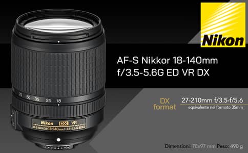 Buy AF-S DX NIKKOR 18-140mm f/3.5-5.6G ED VR Lens | Nikon All-in-One