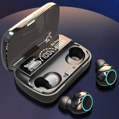 M10 wireless earbuds with charging case