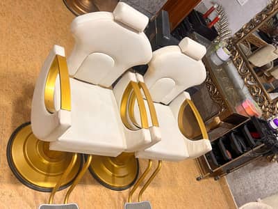White and Gold Parlour Chairs