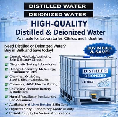 High Quality Distilled Water for Batteries