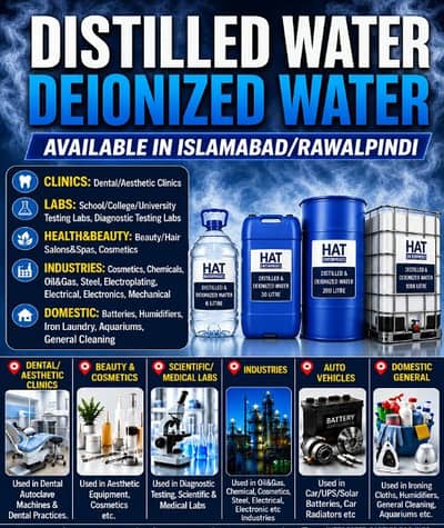 High Quality Distilled Water and Deionized Water