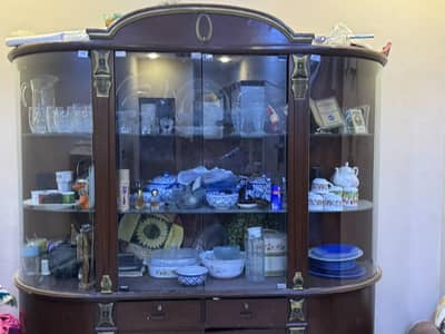 wood and glass divider