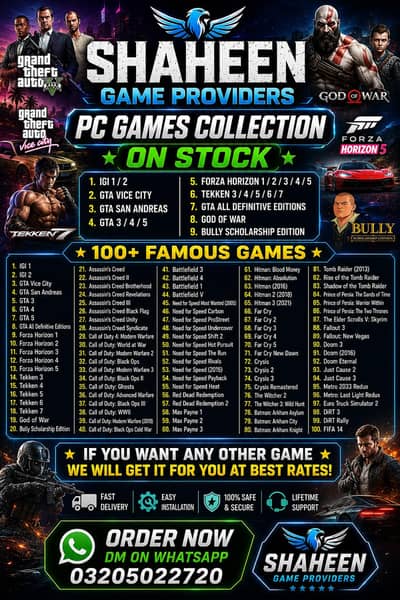 PC games collection 100+ GAMES FOR PC !!