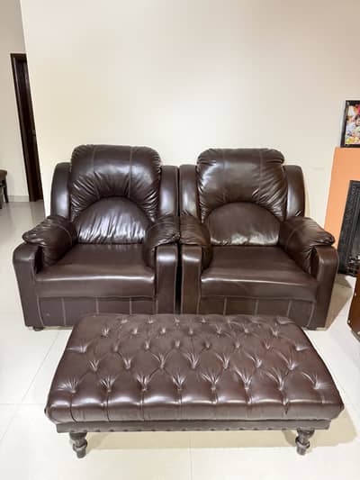 Relaxing style sofa 2 single seat