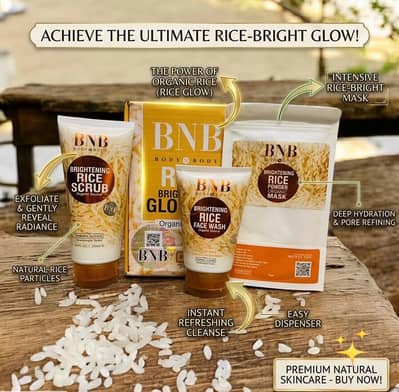 Whitening brightening rice facial complete kit