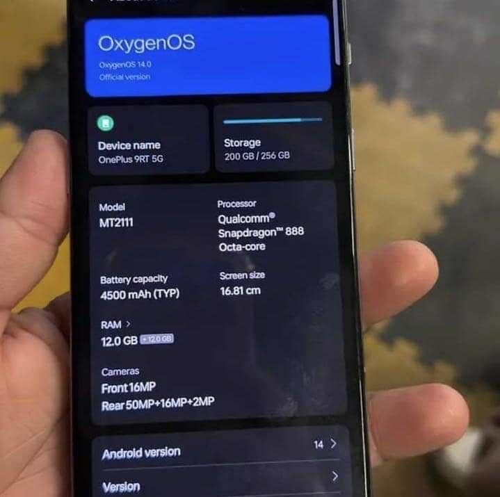One plus 9RT 1
