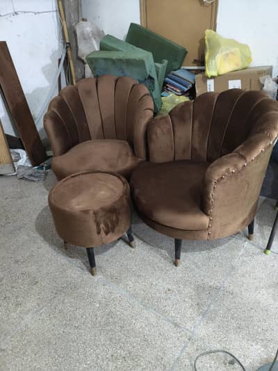 brand new solid wood frame with velvet fabric