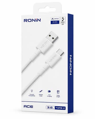 Original Ronin R-2035 USB to Type-C |Fast Charger |Braided Cable