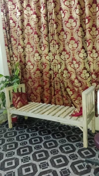 indoor wooden bench type sofa in pine wood