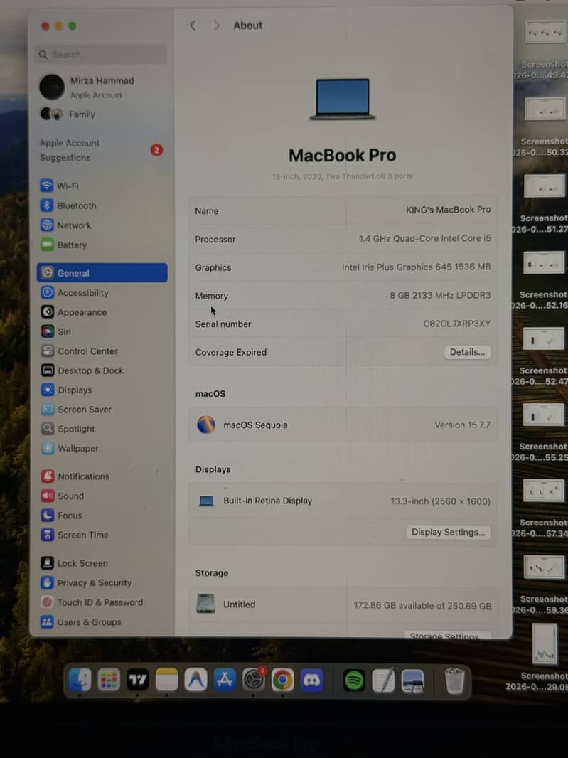 MACBOOK PRO M1 ( intel model ) 4