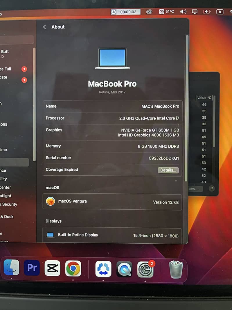 Macbook Pro Mid 2012 5