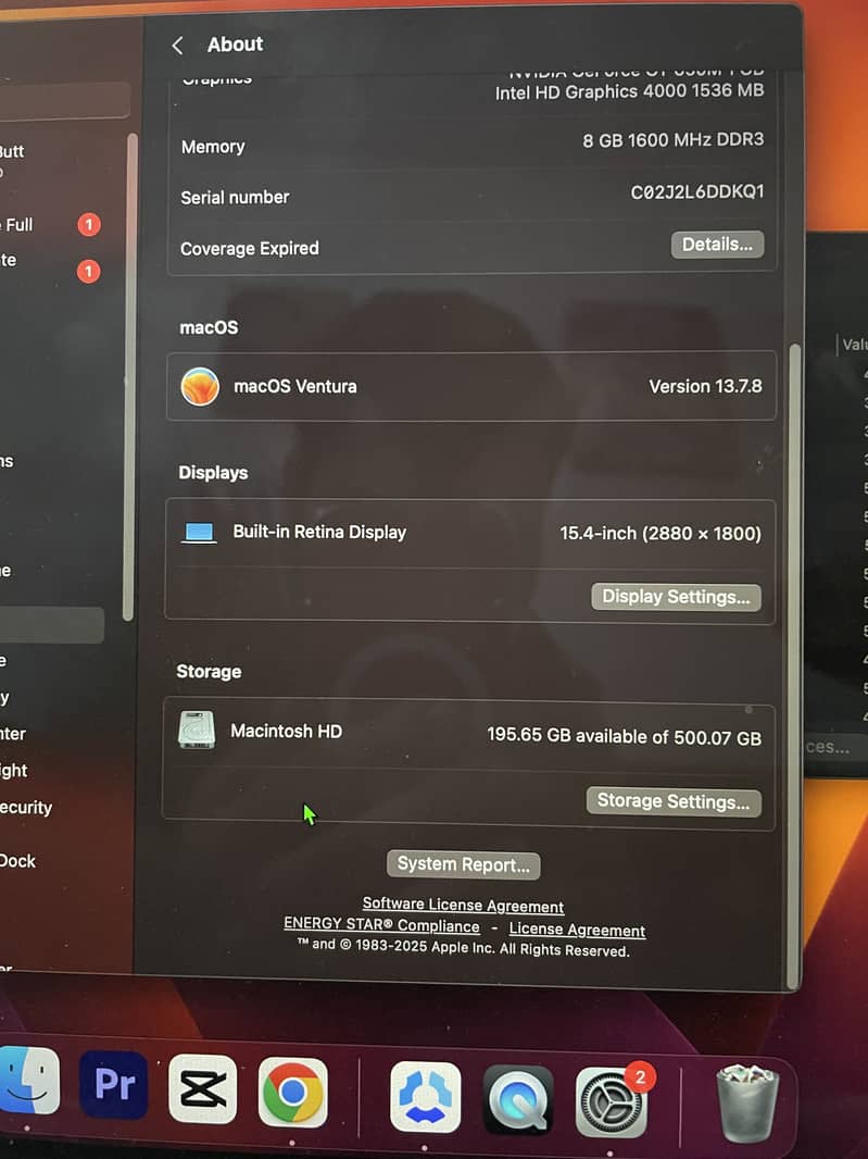 Macbook Pro Mid 2012 7