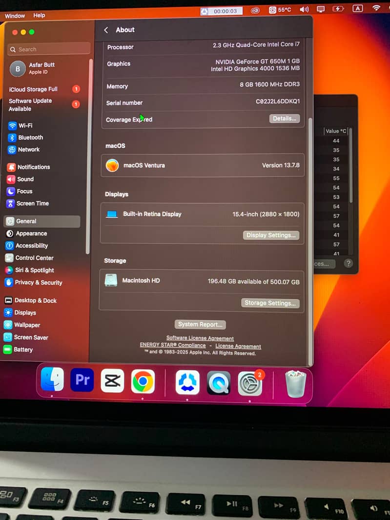 Macbook Pro Mid 2012 11