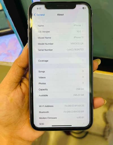 Apple iPhone 11 256 GB WhatsApp contact 0343-24-55-191