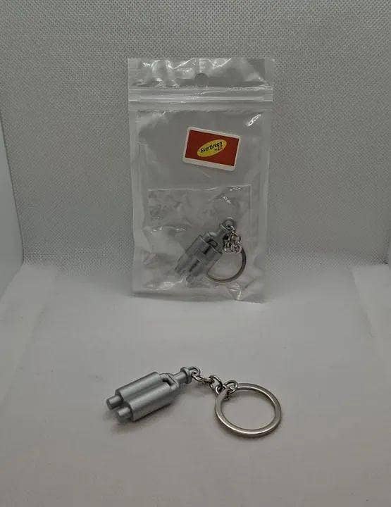 Key chain Car Exhaust Long Muffler Silencer Key ring Keyfob Gift for Racing Sport