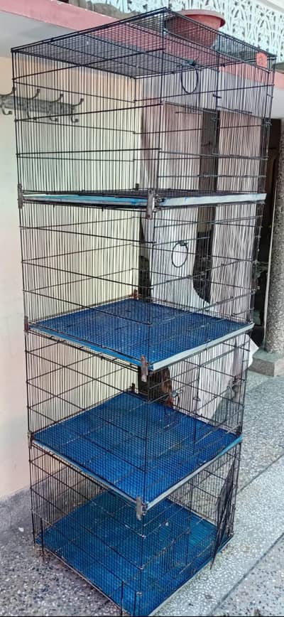 4 portion tower cage
