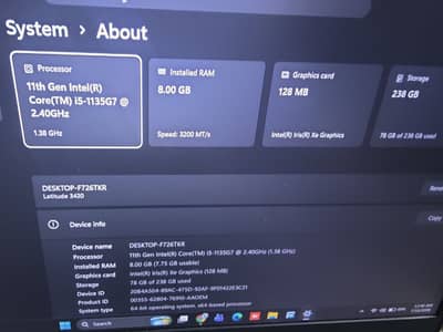 Dell Latitude 3420 | 11th Gen Core i5 | 8GB RAM | 256GB SSD