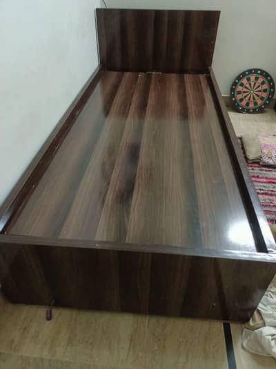 single bed with mattress