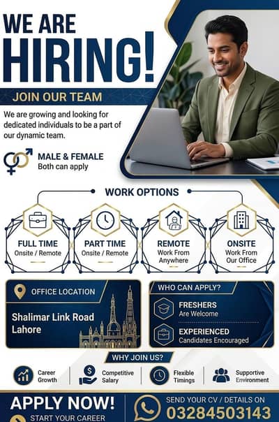 We are hiring male and female for online work