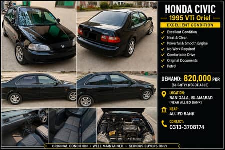 Honda Civic 1995 | Well Maintained | Urgent Sale
