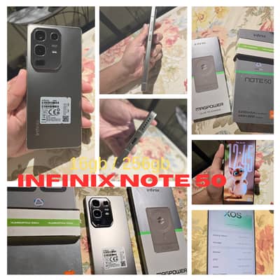 100% SEALED NOTE 50 16GB-256GB TITANIUM GREY + POWERBANK BY INFINIX