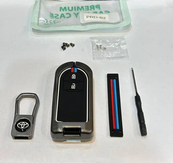Car Toyota Move Metal Key Cover with screwdriver dust proof rust proof looking elegant shock proof