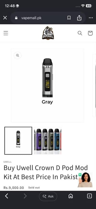 u well crown vape pod