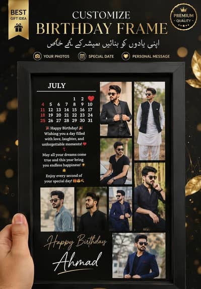 customize your birthday frame