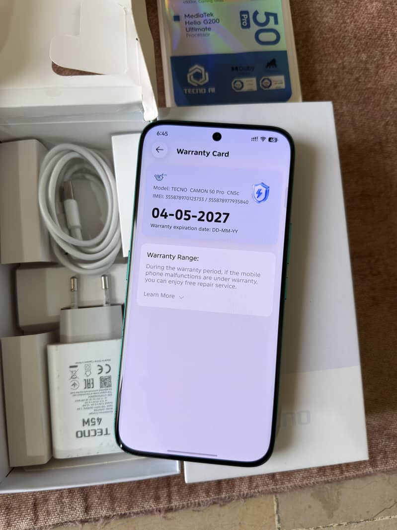 Tecno Camon 50 Pro Complete Box 13