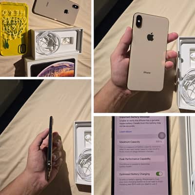 100% SCRATCHLESS IPHONE XS MAX 64GB GOLD PTA APPROVED WITH BOX