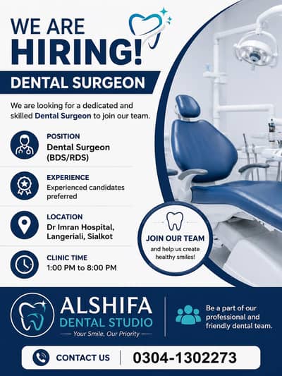 Dental surgeon required (BDS/RDS)