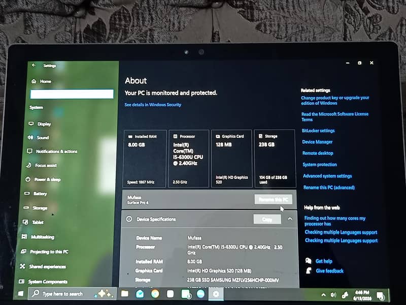 Microsoft surface pro 4 3