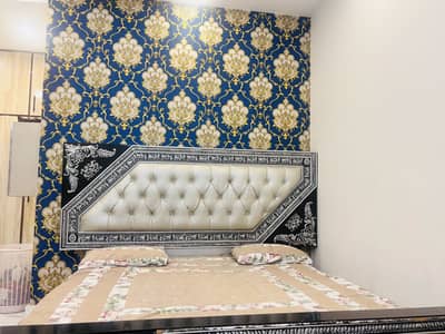 Royale bed set grey and black color