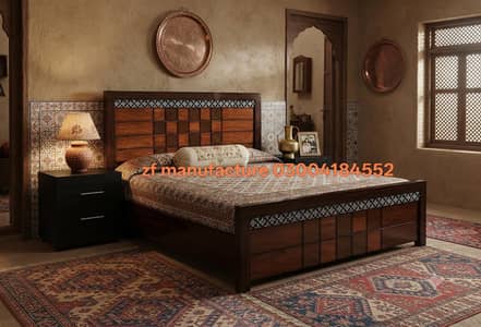 Double bed / bed set / king size bed / wooden bed / bed / Furniture