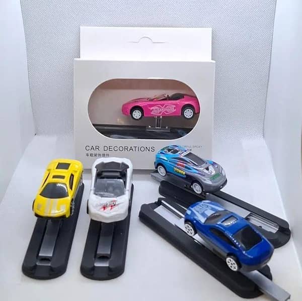 CAR DASHBOARD SLIDING CARS DECORATION SPORTS CARS MULTICOLORS Pack Of One