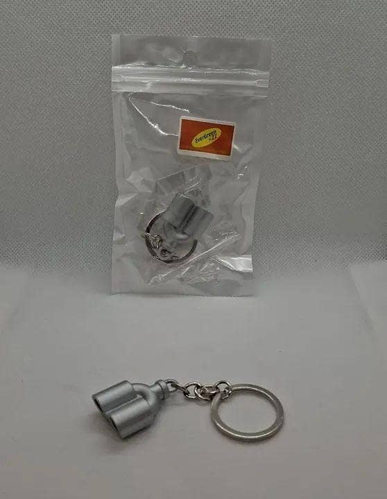 Key chain Car Exhaust Muffler Short Silencer Key ring Keyfob Gift for Racing Sport