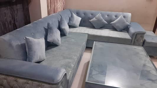 L shape sofa 7 seaters with table