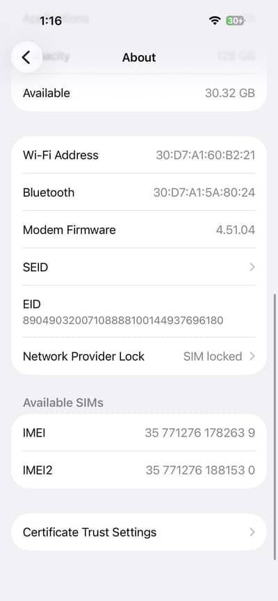 Apple iPhone 14 Pro 128GB USA JV | Face ID OK | True Tone/ battery 82%