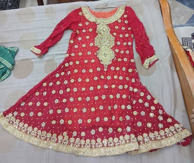 bridal sharara beautiful red golden